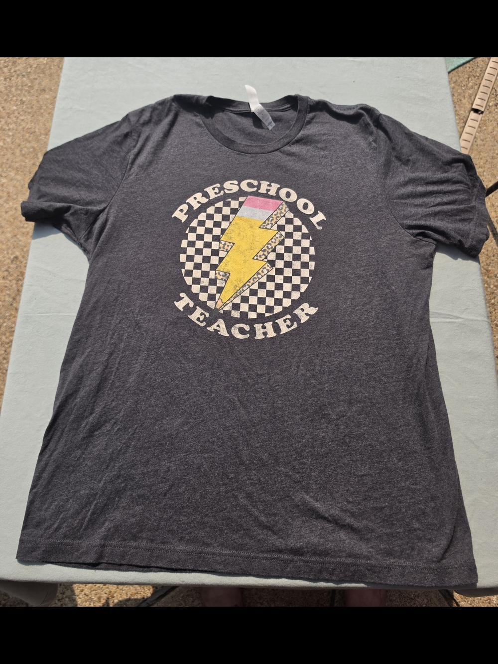 Preschool Teacher Graphic Tee in Charcoal